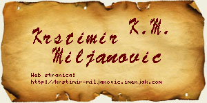 Krstimir Miljanović vizit kartica
